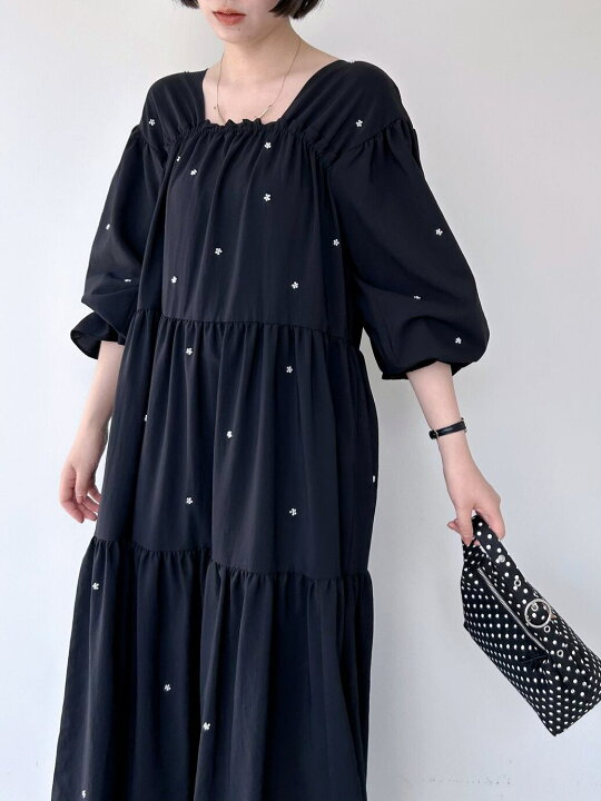 楽天市場】【MUVEIL】 パール刺繍ワンピース ミュベール フラワー 