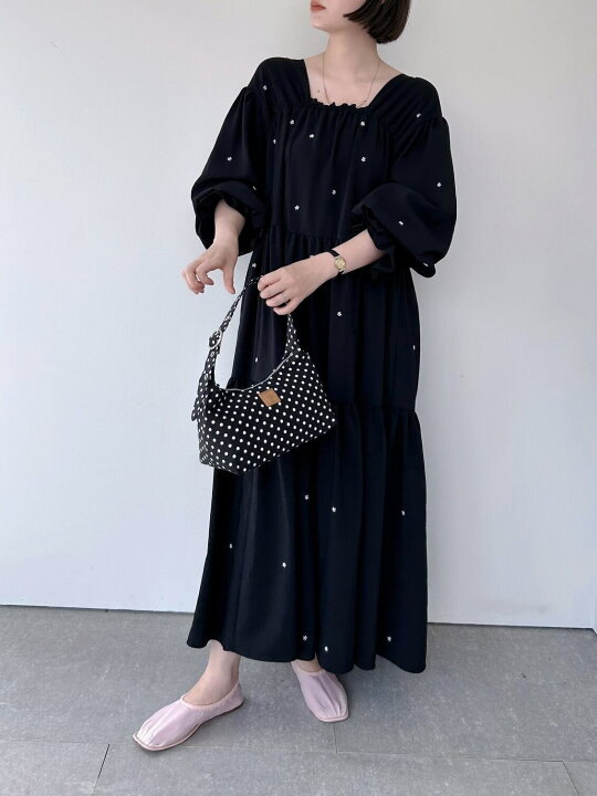 楽天市場】【MUVEIL】 パール刺繍ワンピース ミュベール フラワー 