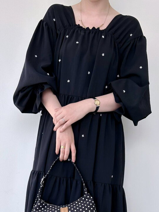 楽天市場】【MUVEIL】 パール刺繍ワンピース ミュベール フラワー 