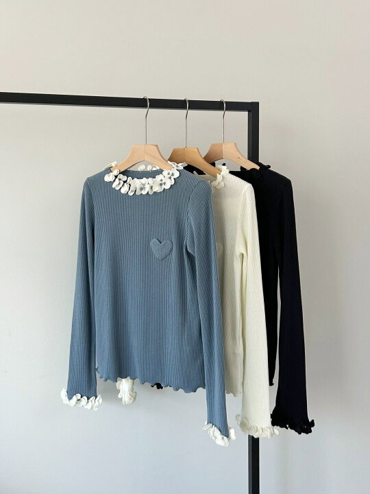 楽天市場】【MUVEIL】 ハートパッチロングスリーブ ミュベール 