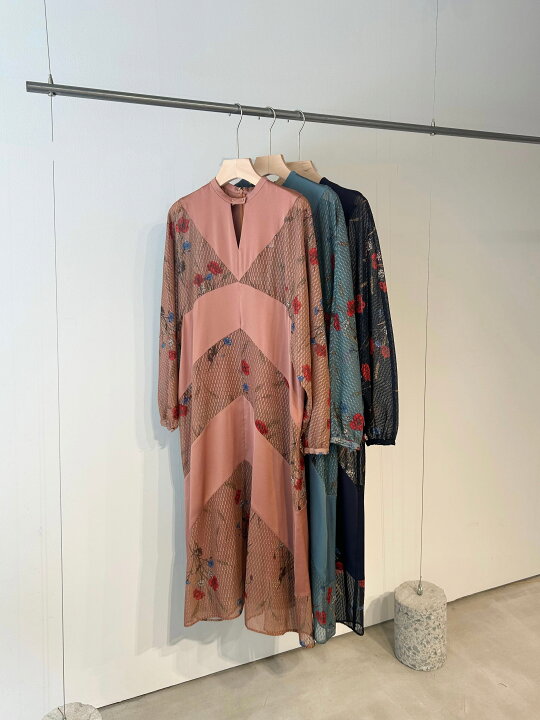 楽天市場】【MUVEIL】 小麦プリントワンピース ミュベール Aライン  