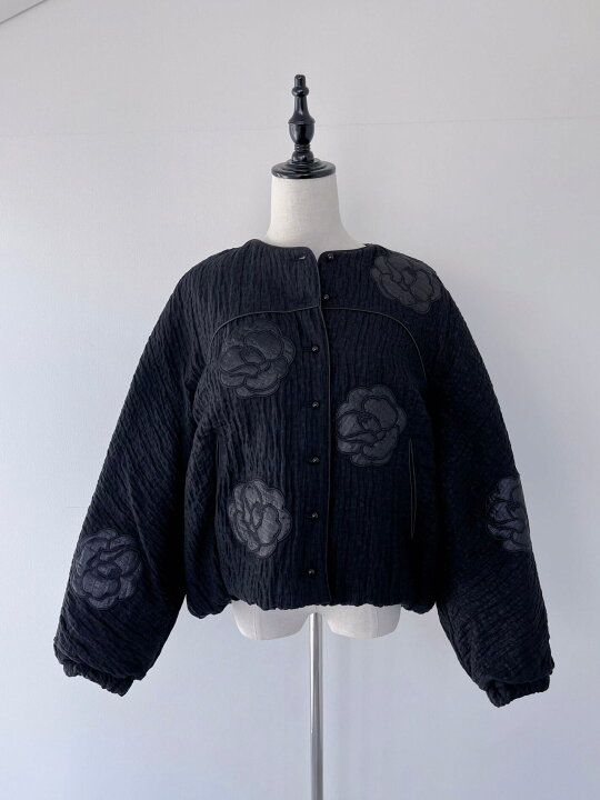楽天市場】【MUVEIL】 椿刺繍ブルゾン ミュベール アウター ショート丈  