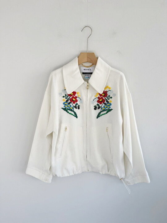 楽天市場】【MUVEIL】 クロスステッチブルゾン ミュベール ジャケット  