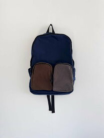 【ACOC】 Multi Pocket Backpack アコック マルチポケットバックパック 鞄 ラウンド A4サイズ おしゃれ リュック 通勤 通学 ユニセックス Navy KOKO