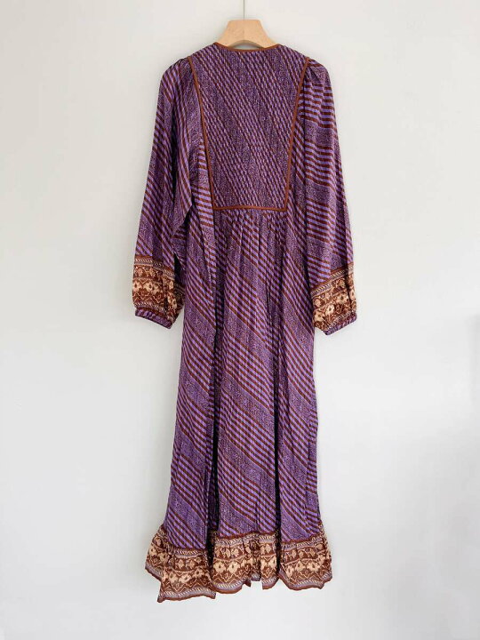 楽天市場】【Sara Mallika】 Cotton Stripe Ethnic Print Tassel Dress 