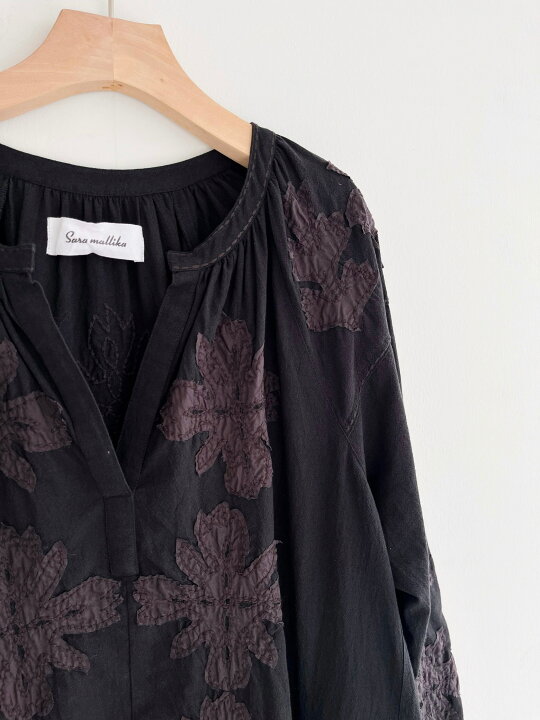 楽天市場】【Sara mallika】 Cotton Flower Patchwork Dress 