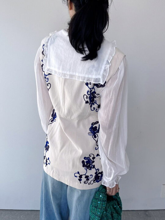 楽天市場】【Sara Mallika】 Zeenat Wool Emb Gilet サラマリカ 刺繍 