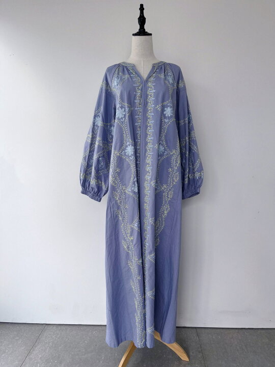 楽天市場】【Sara Mallika】 C.Linen Diamond Aari Emb Dress 