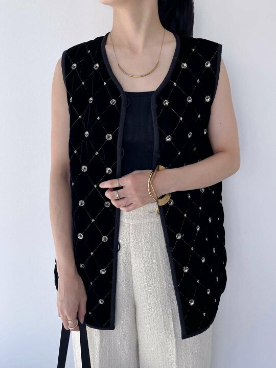 楽天市場】【Sara Mallika】 Parveen Beads Emb Gilet サラマリカ 