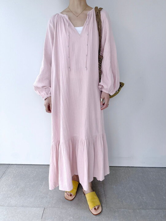 楽天市場】【Sara Mallika】 Cotton Gauze Long Dress サラマリカ  