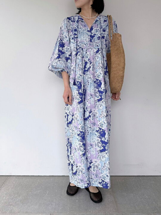 楽天市場】【Sara Mallika】 Cotton Bohemian Flower Print Dress 