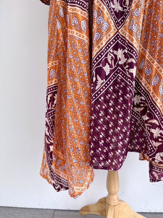 楽天市場】【Sara mallika】 Cotton Block Pattern Dress  