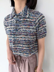 �yCOOHEM�z KOUHEN TENJIKU KNIT PULLOVER �R�[�w�� �V�� �j�b�g �v���I�[�o�[ �|�� �n���h�j�b�g �R�b�g�� ���� ���{�� �ĕy Blue 11-262-009 KOKO