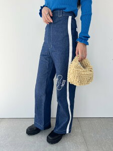 �yDECO depuis 1985�z SYMBOL MOTIF DENIM PANTS �f�j���p���c �C���f�B�S�u���[ �X�g���[�g�p���c �f�j�� ���C���p���c �iDC24AWFPT15�j