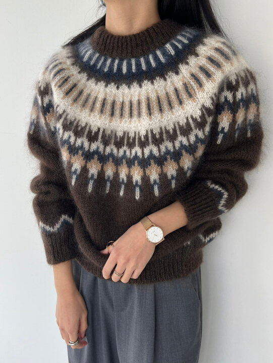 楽天市場】【COOHEM】 MOHAIR WOOL NORDIC KNIT P/O コーヘン モヘア 