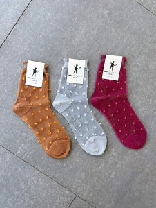 �ymint designs�z Pin Dot Socks �~���g�f�U�C���Y �s���h�b�g�\�b�N�X �C�� �V�A�[�\�b�N�X Orange Pink Silver 46251-SO5LW05 KOKO