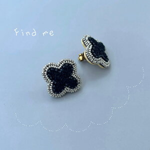 ytamasz ^}X Find me Black t@Ch~[ Pierce Earring sAX CO WG[ ANZT[ AeB[N Be[W P365_bKOKO