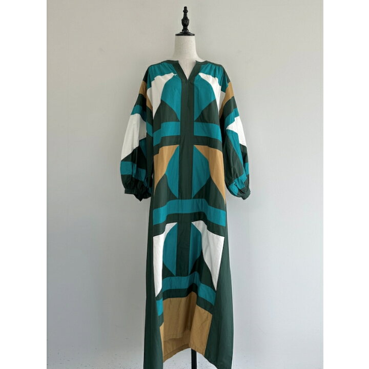 楽天市場】【Sara Mallika】 Cotton Triangle Patchwork Dress  