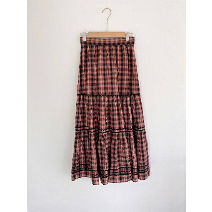 楽天市場】【Sara Mallika】 Cotton Check Shirring Skirt サラマリカ 