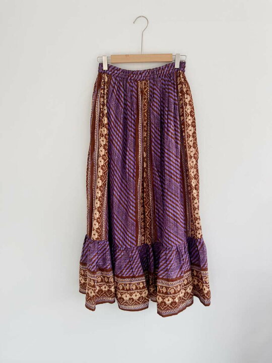 楽天市場】【Sara Mallika】 Cotton Stripe Ethnic Print Skirt 