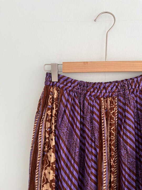 楽天市場】【Sara Mallika】 Cotton Stripe Ethnic Print Skirt 