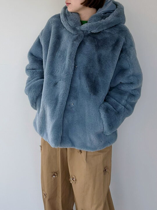 楽天市場】【JAKKE】 FAUX FAR COAT WITH HOOD ジャッキー ファー 
