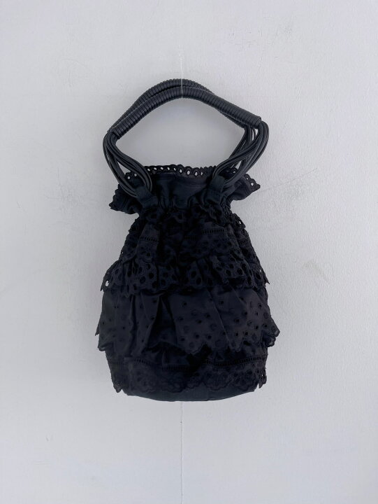 楽天市場】【MUVEIL】 レースフリルバッグ MA224EBG002 White Black 
