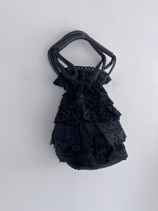 楽天市場】【MUVEIL】 レースフリルバッグ MA224EBG002 White Black 