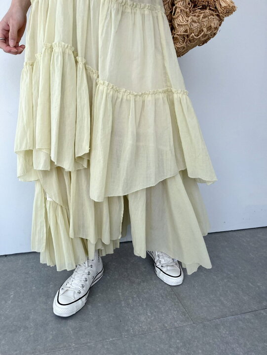 楽天市場】【CASA FLINE】 コットンティアードスカート カーサフライン  