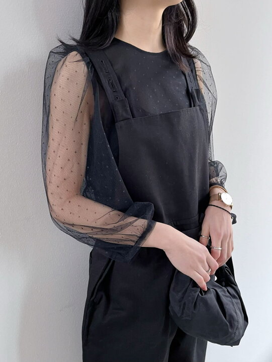 楽天市場】【Bilitis dix-sept ans】 Dot Tulle Blouse ビリティスディ 