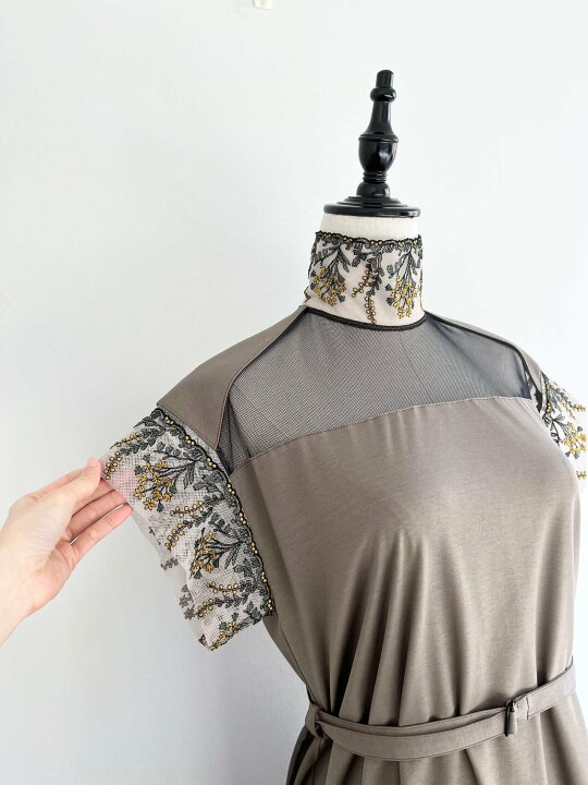 楽天市場】【LOKITHO】 EMB. NECK SLEEVE DRESS ロキト LKC398-OP2  