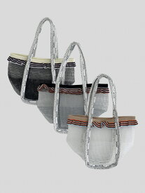 【TRICOTÉ】 FRILL KNIT TOTE BAG SMALL トリコテ トートバッグ ミニバッグ メッシュ TR01BG035