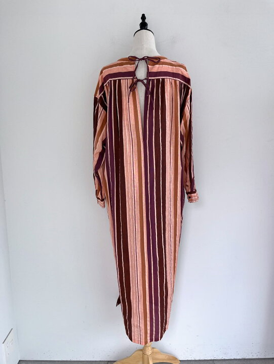 楽天市場】【Sara Mallika】 Cotton Stripe Back Ribbon Kadtan Dress  