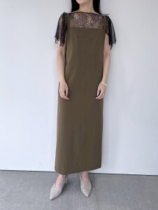 �yLOKITHO�z Combi Lace Dress ���L�g ���[�X�h���X �I�P�[�W���� ������ �񎟉� ���ꂢ�߃����s�[�X Khaki �J�[�L 153401-50202 KOKO