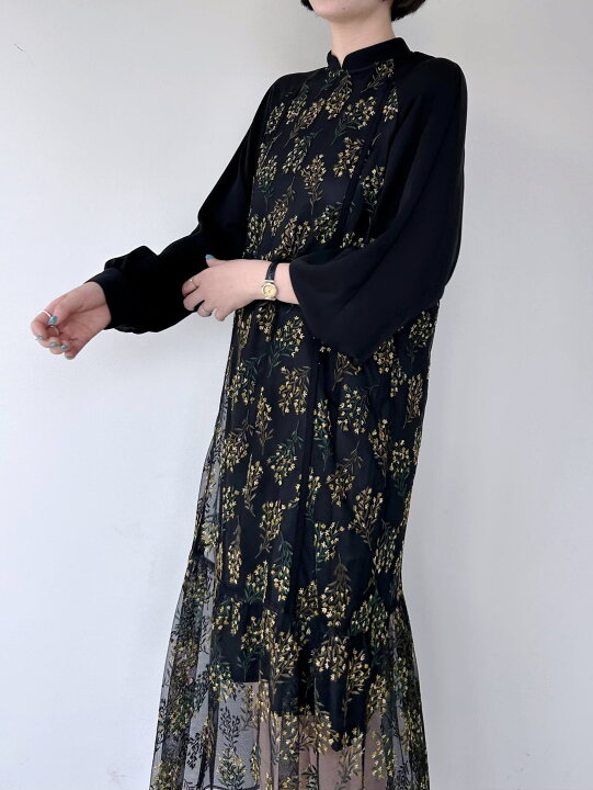 楽天市場】【LOKITHO】 Flower Emb. Combi Dress 50101 ロキト Yellow  