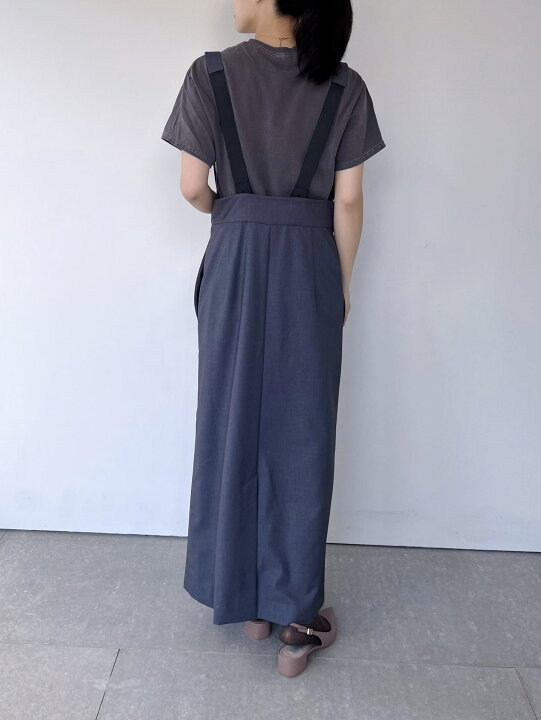 楽天市場】【M53.】 Coverall Dress Skirt サロペットスカート Gray  