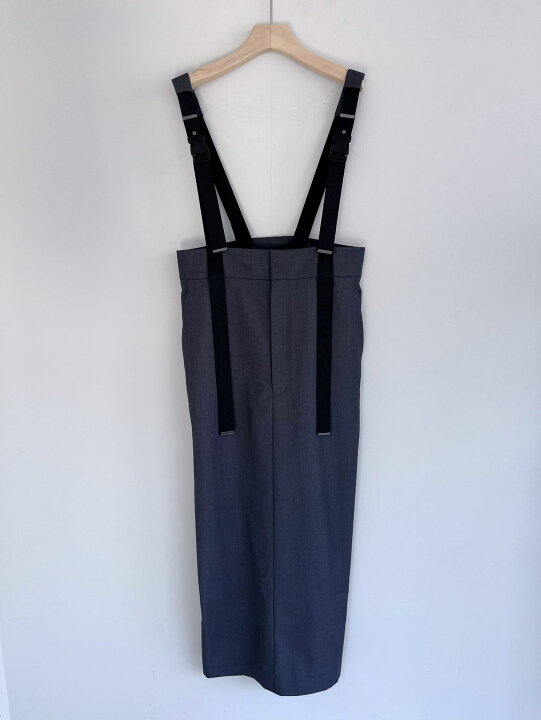 楽天市場】【M53.】 Coverall Dress Skirt サロペットスカート Gray  