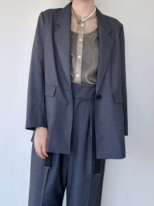 �yM53.�z�z�@Side Zip Dress Jacket �T�C�h�W�b�v �E�[�����C�N �W���P�b�g Gray MJ-040 �Z�b�g�A�b�v �e�[���[�h�W���P�b�g