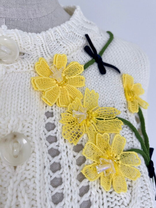 楽天市場】【MUVEIL】 ブーケ刺繍カーディガン MA242KCD004 ミュベール 