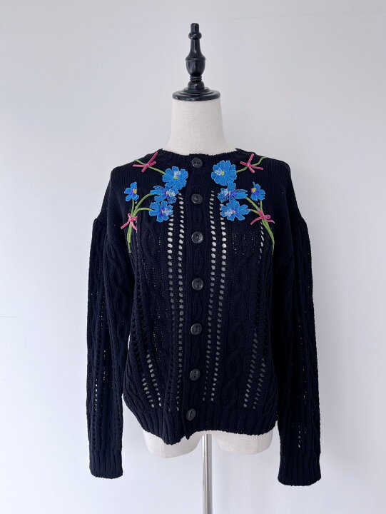 楽天市場】【MUVEIL】 ブーケ刺繍カーディガン MA242KCD004 ミュベール  