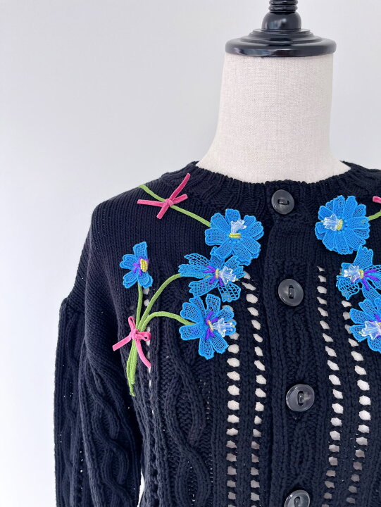 楽天市場】【MUVEIL】 ブーケ刺繍カーディガン MA242KCD004 ミュベール  
