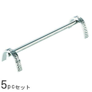 【 ナイフレスト 5個 セット】 ステンレス製ナイフレスト (菊渕ロング:長さ約10.6cm)×5個 【日本製/業務用/食器/洋食器/ステンレス/カトラリー/料理店/家庭用/キッチン用品/ナイフ置き/フォー