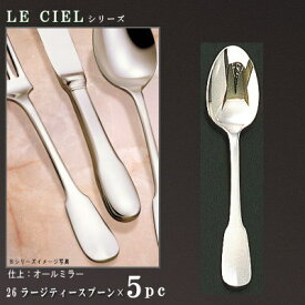 スプーン 5本 セット 【LE CIELシリーズ】 ラージティースプーン 151mm×5本 【日本製/洋食器/ステンレス/カトラリー/ル シエル/業務用/洋食店/喫茶店/家庭用/キッズ用として お子様用のカレースプーンにも/贈り物/母の日/ギフト/誕生日/プレゼント】