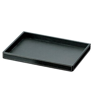 トレイ 高級感 合皮製トレー 規格:大(ブラック)【業務用/家庭用/お部屋/リビング/洋室/洋間/寝室/書斎/丈夫/小物入れ/浅型 トレー/小物/収納/お手入れ簡単な合皮製/シックなデザイン/モダ