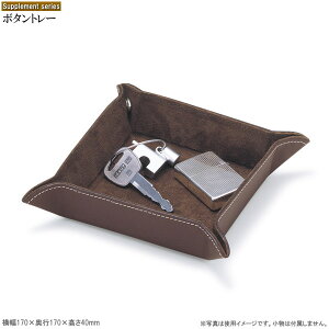 トレー 小物入れ ボタントレー ブラウン 規格S Supplement おしゃれ モダン トレイ 小物置き カギ入れ カギ置き 収納 リビング 玄関 社内 デスク 収納トレー 整理整頓 シンプル インテリア 雑貨