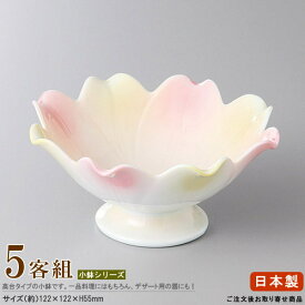 高台小鉢 5個組 日本製 二色吹デザート小鉢 5個 【業務用/和風/和食器/陶器/会席料理/料理店/カフェ/和菓子屋/器/かわいい/おしゃれ/小皿/小鉢/一品料理/デザート、 ぜんざい等の 盛り付けに/アイスクリームカップ/高級感 演出/食器洗浄機対応/電子レンジ対応