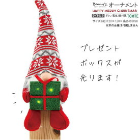 クリスマス 飾り 北欧 置物 Bennys TOMTE プレゼントボックスライト付き 屋内用 雑貨 トムテ グッズ 大人かわいい 妖精 小人 可愛い 飾る クリスマス雑貨 置き物 卓上 オーナメント おしゃれ 玄関飾り 装飾 演出 オブジェ 11月 12月 の インテリア 【あす楽対応】