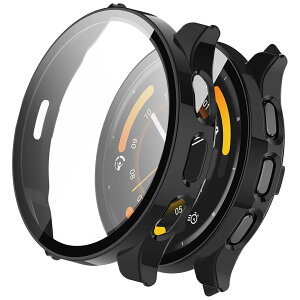 BUITFOU For GARMIN Venu 3 �J�o�[ �K�[�~�� Venu 3 �P�[�X �����^ PC+�K���X�f�� ��̌^ GARMIN(�K�[�~��) Venu 3 �P�[�X�Ή� �S�ʕی� �����^ �����ȒP �ϏՌ� �����ߗ� �w��h�~ ���h�~�i�u���b�N�j