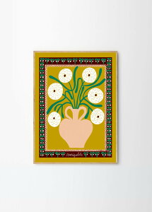 THE POSTER CLUB �|�X�^�[�N���u White Marigolds in Vase 50×70cm Madelen Mollard