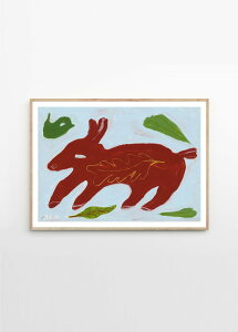 THE POSTER CLUB �|�X�^�[�N���u Red Animal and Little Bird 50×70cm Ojuna Njama Petersen